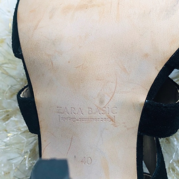 Zara Black Caged Open Toe Heels Size 9 - Picture 6 of 8